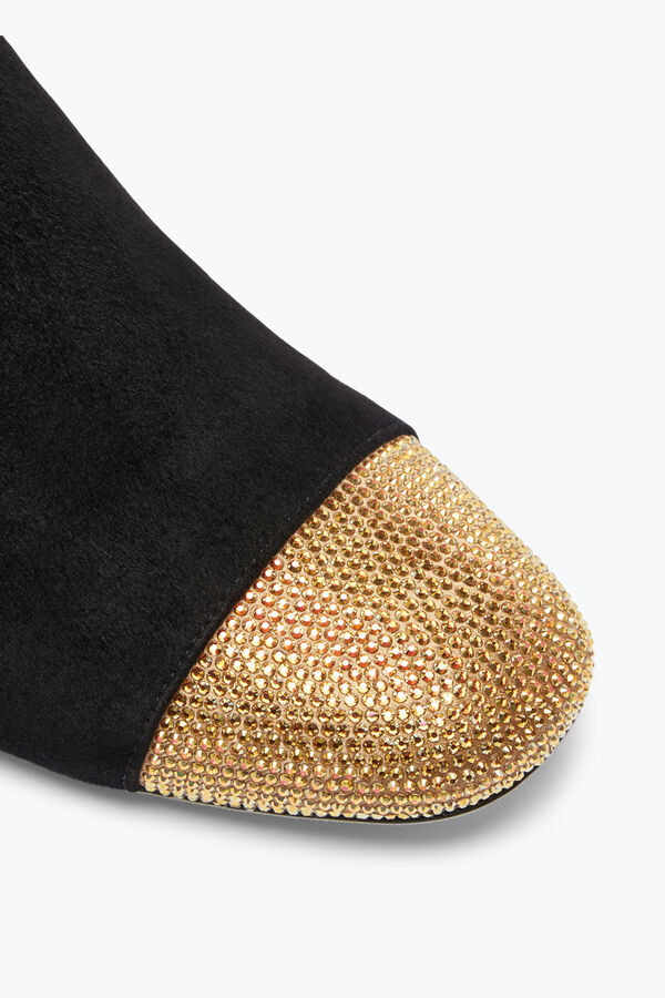 jeweled bonnie schwarz und gold bootie 40 rene caovilla