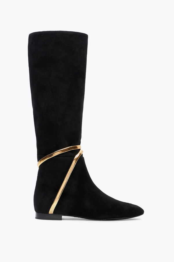 jeweled juniper soft-boot in black suede 20 rene caovilla