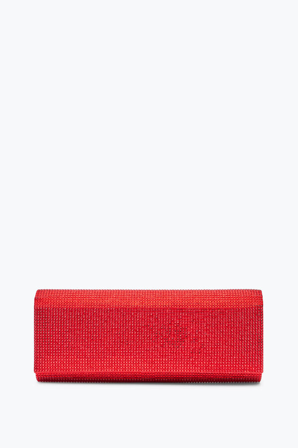 jeweled zafira rot clutch mit all-over-kristalle rene caovilla