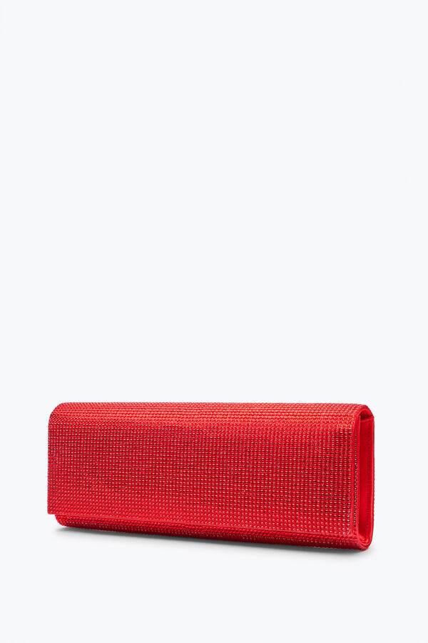jeweled zafira rot clutch mit all-over-kristalle rene caovilla