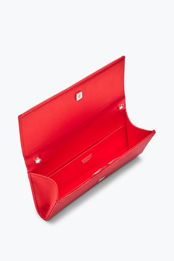 jeweled zafira rot clutch mit all-over-kristalle rene caovilla
