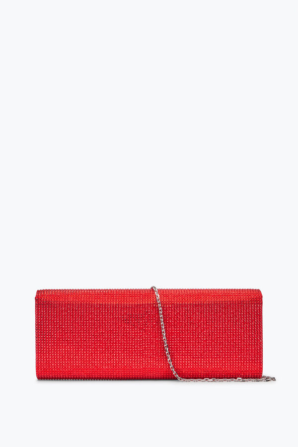 jeweled zafira rot clutch mit all-over-kristalle rene caovilla