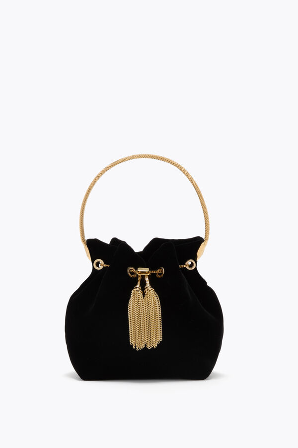 jeweled deva black velvet mini bag rene caovilla