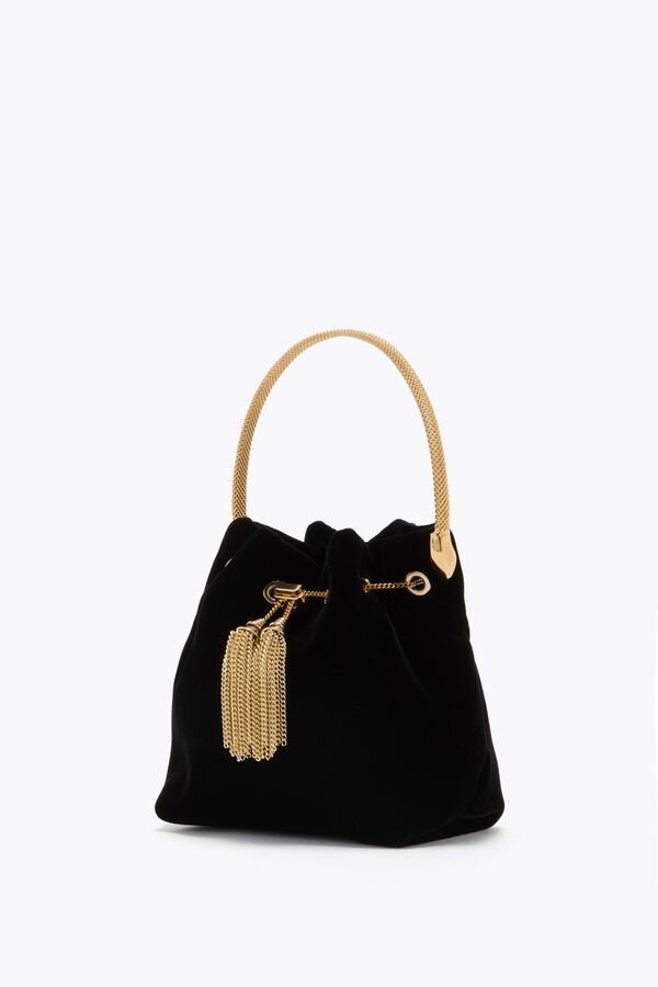 jeweled deva black velvet mini bag rene caovilla
