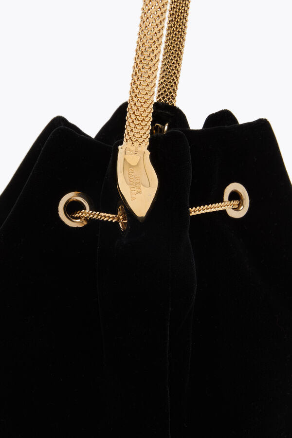 jeweled deva black velvet mini bag rene caovilla