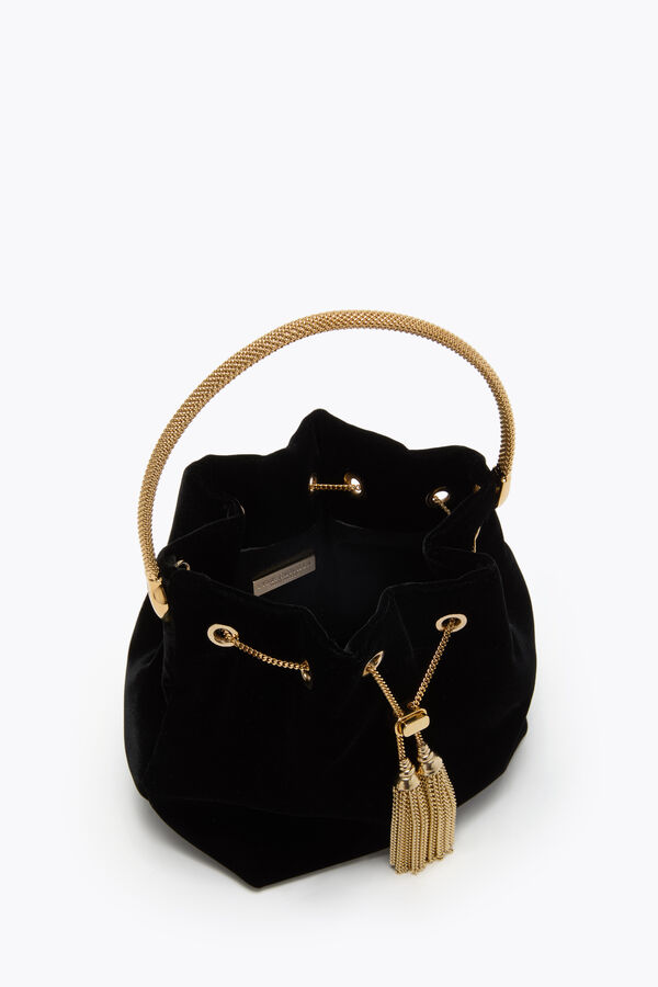 jeweled deva black velvet mini bag rene caovilla