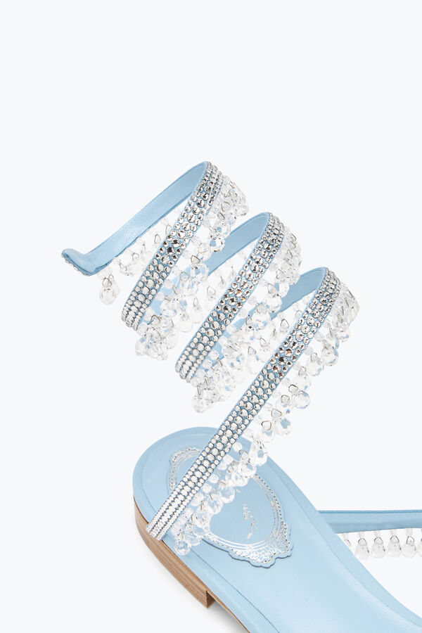 jeweled kronleuchter flat light blue sandal 10 rene caovilla