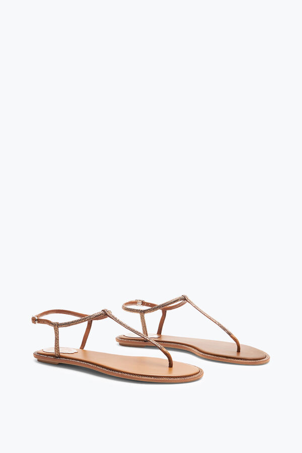 jeweled diana cognac-sandalen mit kristallen 10 rene caovilla