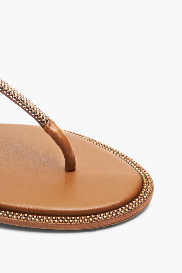 jeweled diana cognac-sandalen mit kristallen 10 rene caovilla
