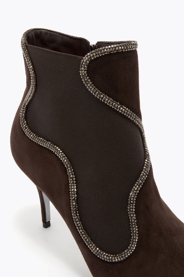 jeweled onda brown ankle boot 80 rene caovilla
