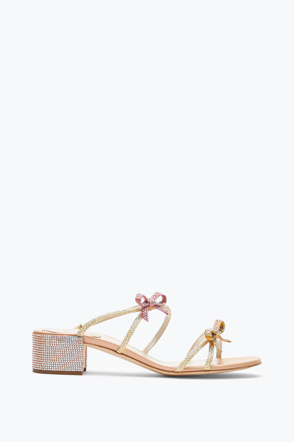 jeweled caterina peach mule mit kristallen 40 rene caovilla