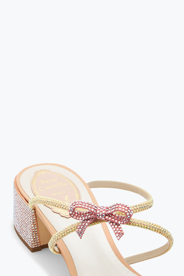 jeweled caterina peach mule mit kristallen 40 rene caovilla