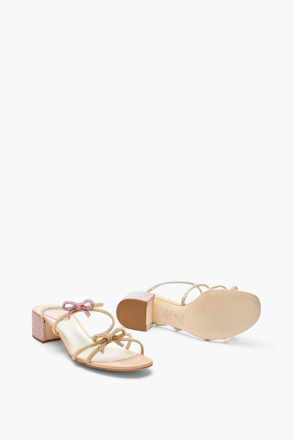 jeweled caterina peach mule mit kristallen 40 rene caovilla