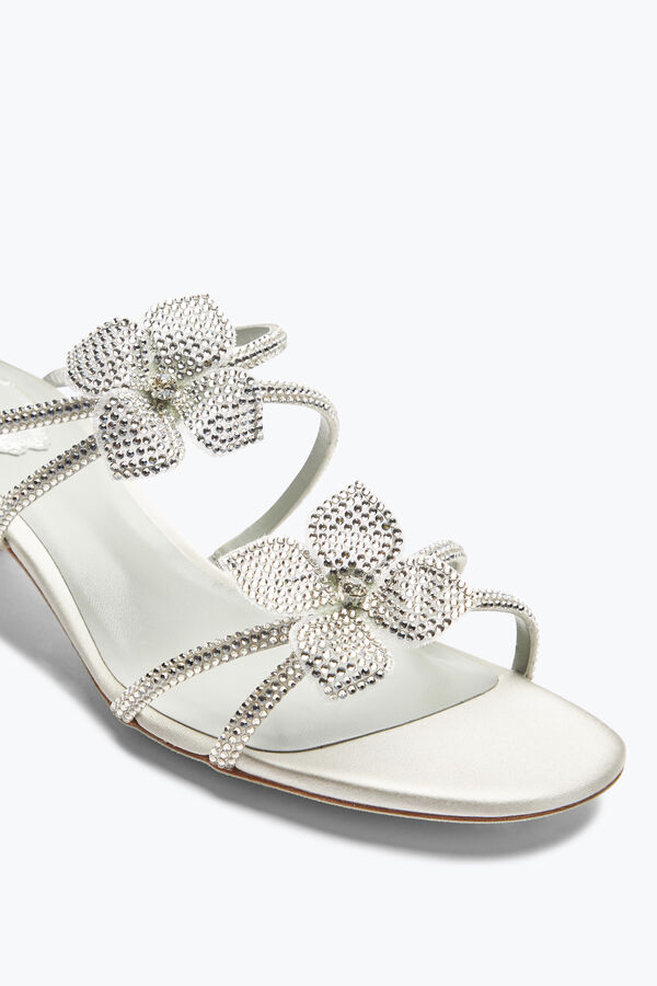 jeweled floriane silber maultier mit blumen 40 rene caovilla