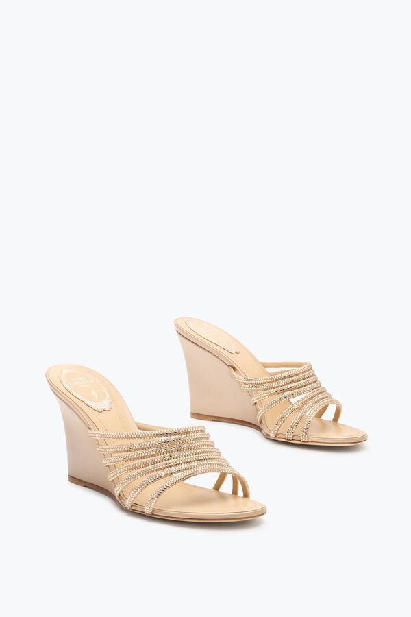 jeweled full trim powder pink mule 80 rene caovilla