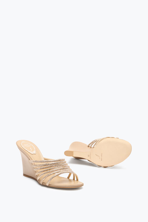 jeweled full trim powder pink mule 80 rene caovilla