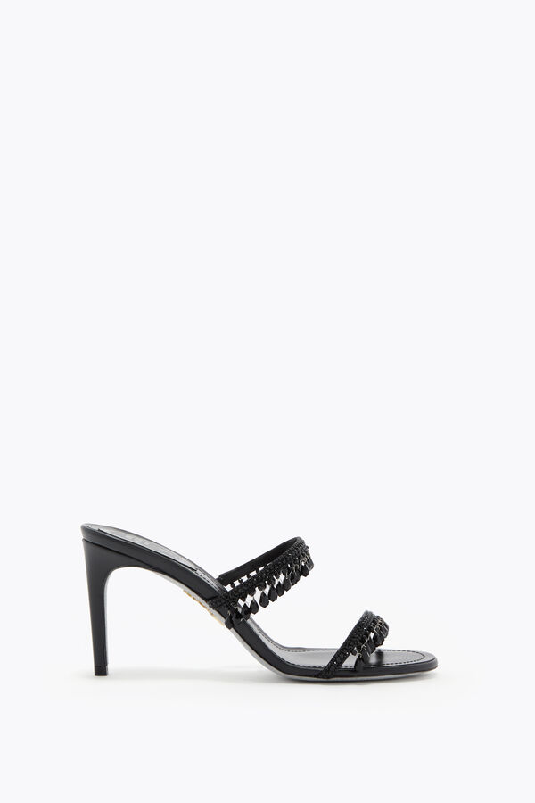 jeweled kronleuchter schwarz mule 80 rene caovilla