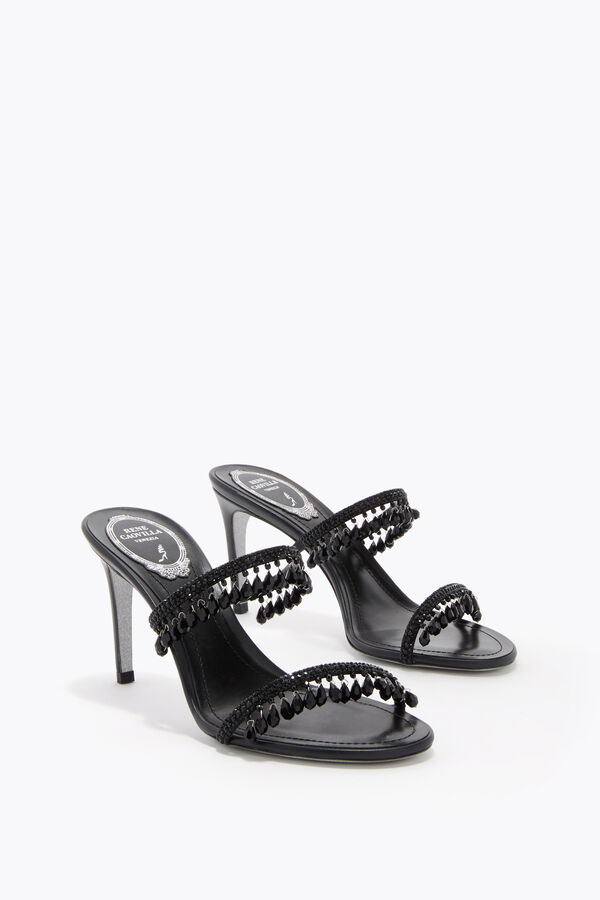 jeweled kronleuchter schwarz mule 80 rene caovilla