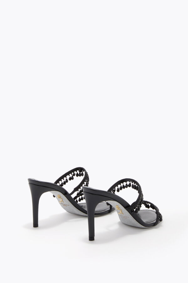 jeweled kronleuchter schwarz mule 80 rene caovilla
