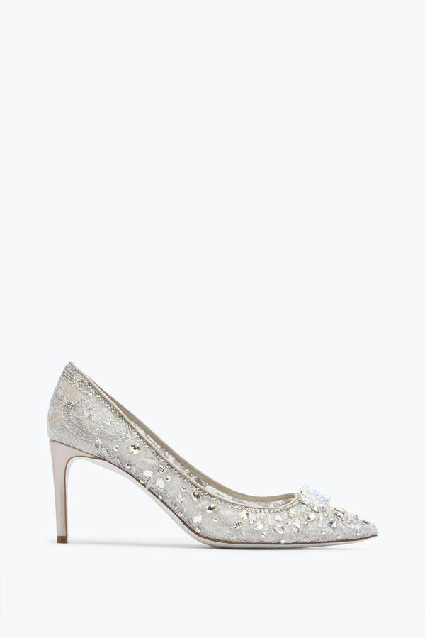 jeweled grau spitz pumpen cinderella 75 rene caovilla