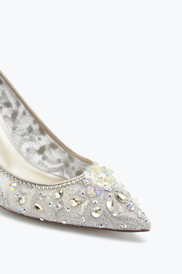 jeweled grau spitz pumpen cinderella 75 rene caovilla