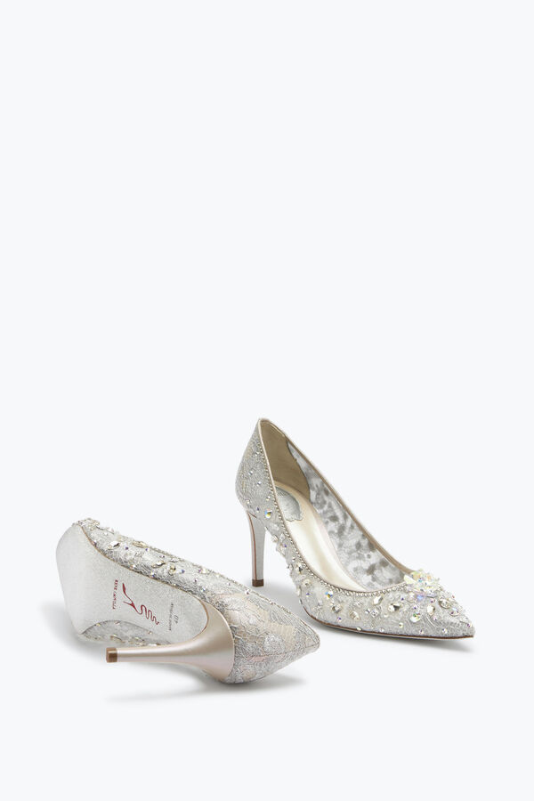 jeweled grau spitz pumpen cinderella 75 rene caovilla