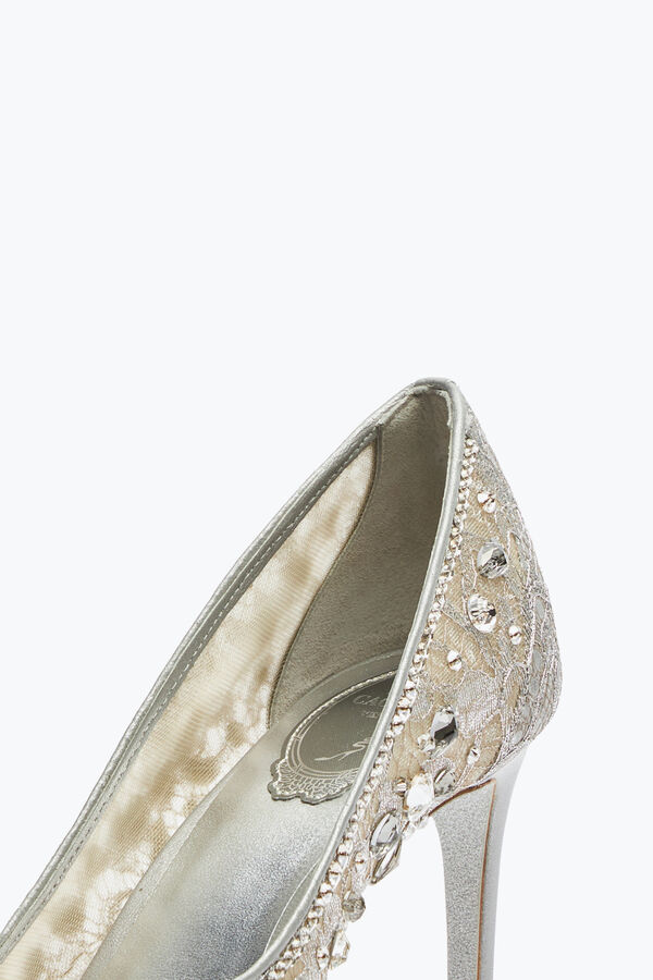 jeweled cinderella silber pumpe 80 rene caovilla