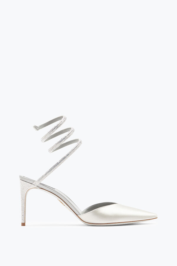 jeweled cleo grau pumpe 80 rene caovilla
