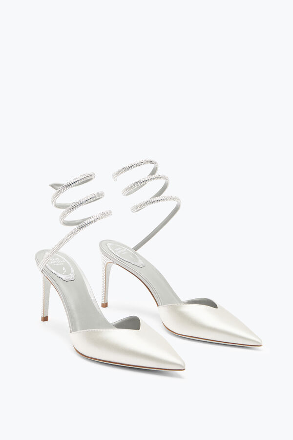 jeweled cleo grau pumpe 80 rene caovilla