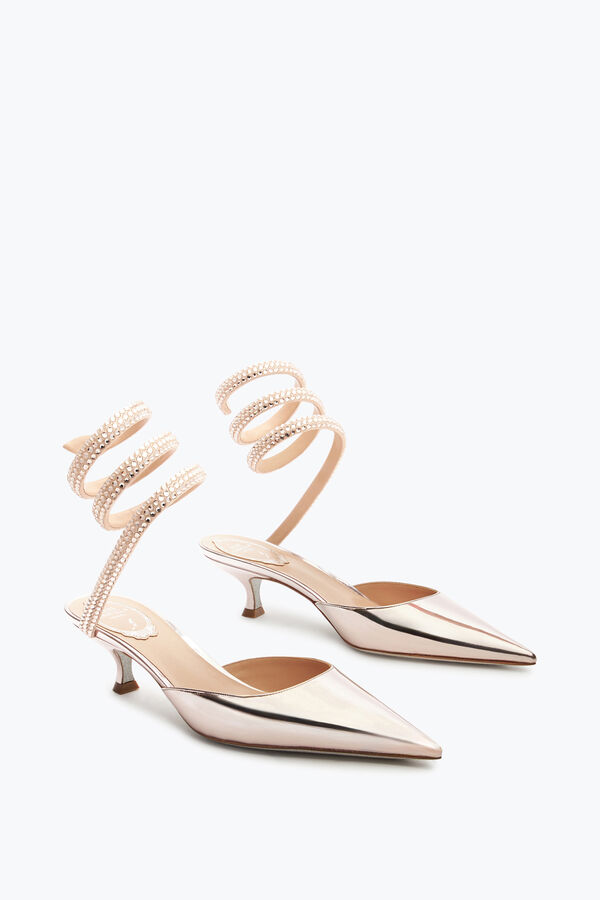 jeweled cleo rose gold pumpen mit kristallen 50 rene caovilla