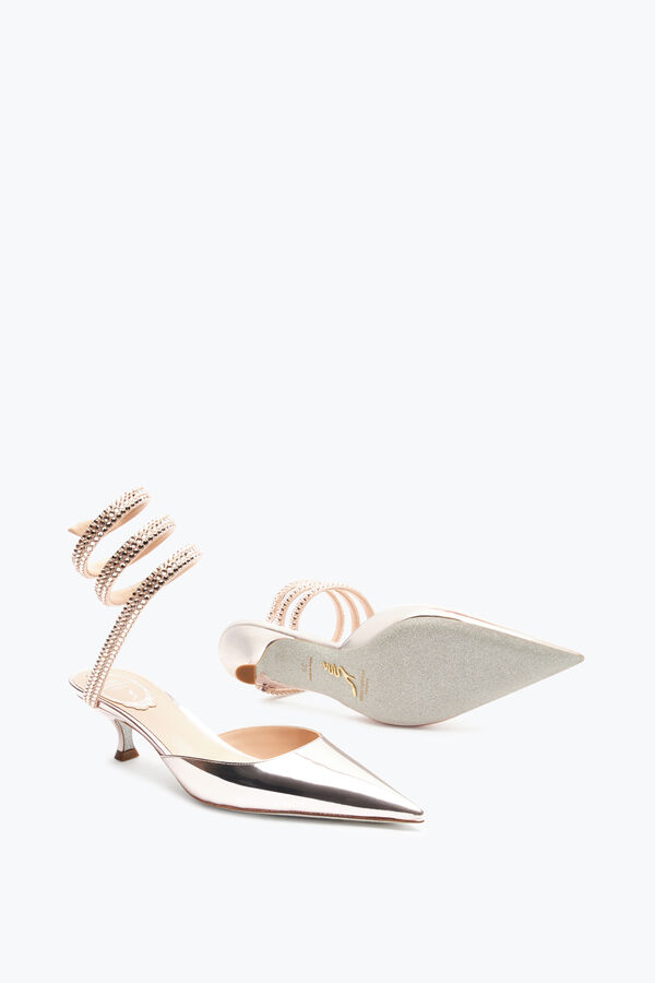 jeweled cleo rose gold pumpen mit kristallen 50 rene caovilla