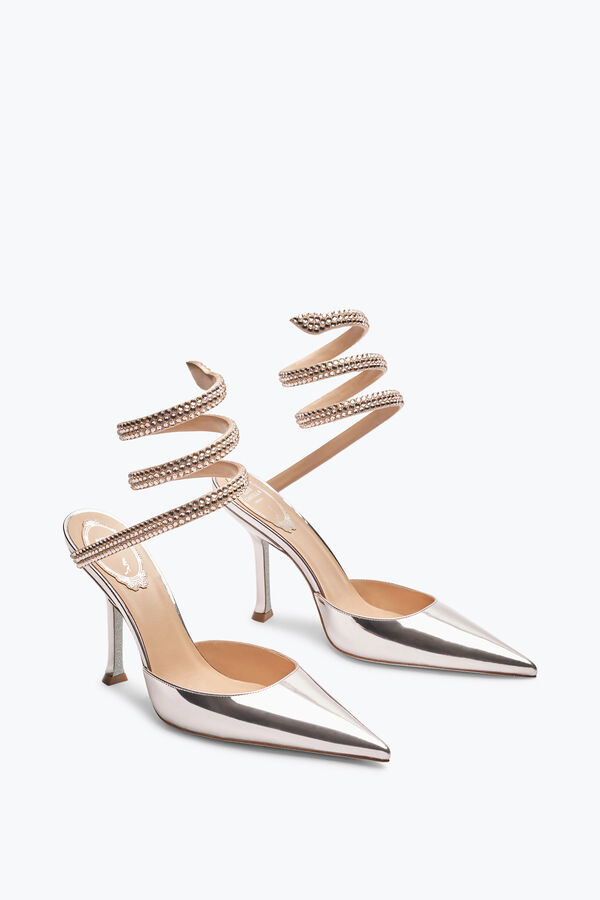 jeweled cleo powder pink pump-mit-kristallen 105 rene caovilla