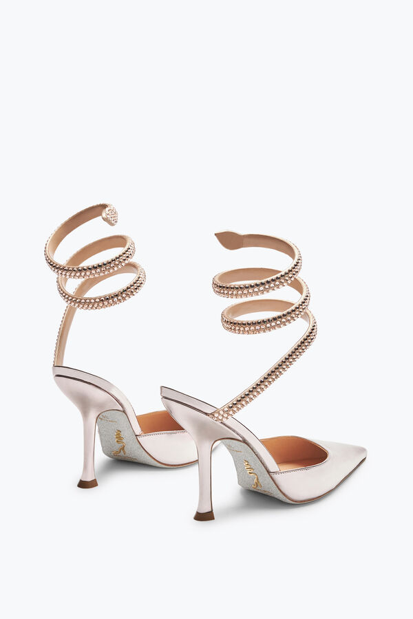 jeweled cleo powder pink pump-mit-kristallen 105 rene caovilla