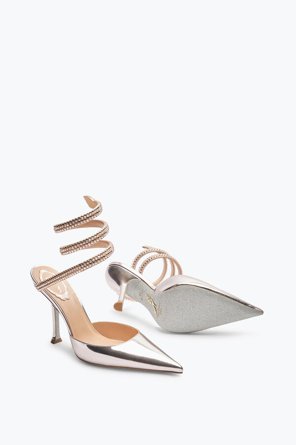 jeweled cleo powder pink pump-mit-kristallen 105 rene caovilla