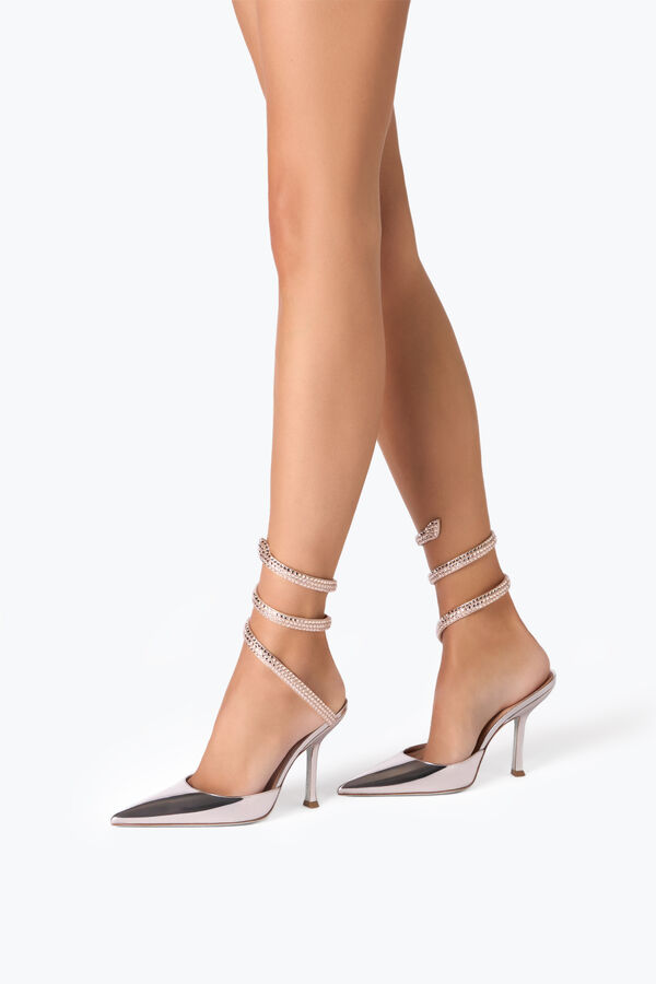 jeweled cleo powder pink pump-mit-kristallen 105 rene caovilla