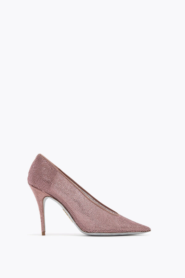 jeweled jinny blush pink pump 100 rene caovilla