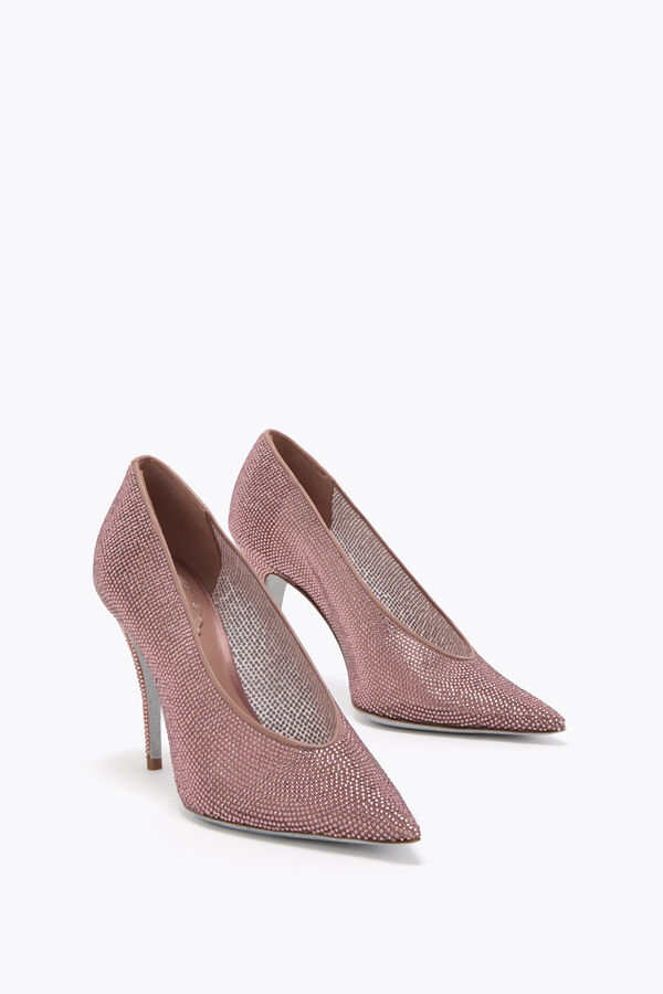 jeweled jinny blush pink pump 100 rene caovilla
