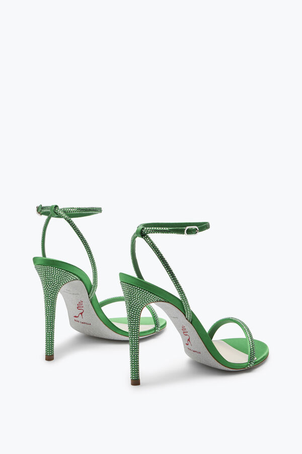 jeweled ellabrita crystal green sandal 105 rene caovilla