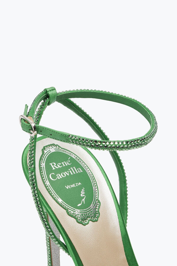 jeweled ellabrita crystal green sandal 105 rene caovilla