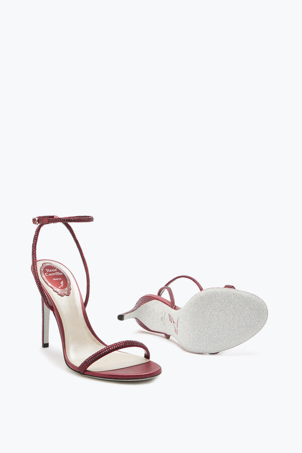 jeweled ellabrita crystal wine red sandal 105 rene caovilla