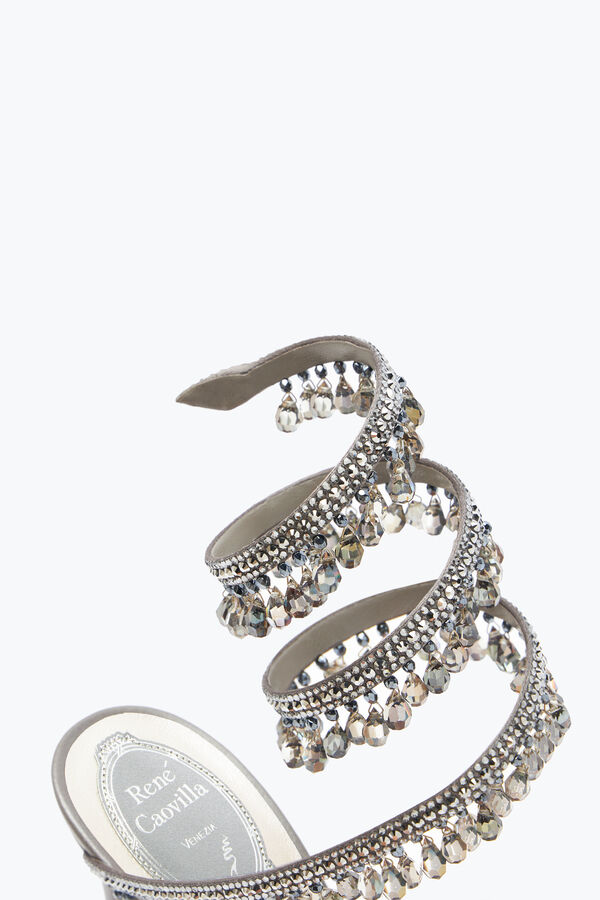 jeweled chandelier crystal pearl gray sandal 105 rene caovilla