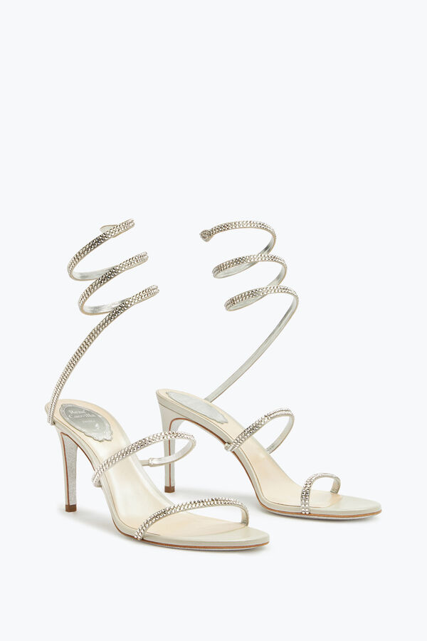 jeweled cleo grau sandale 80 rene caovilla