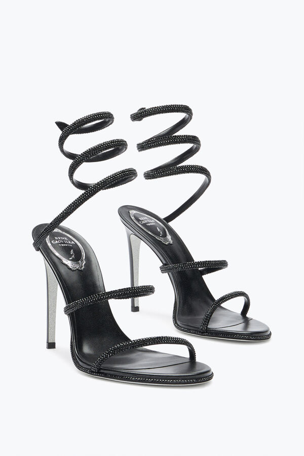 jeweled cleo schwarz sandale 105 rene caovilla