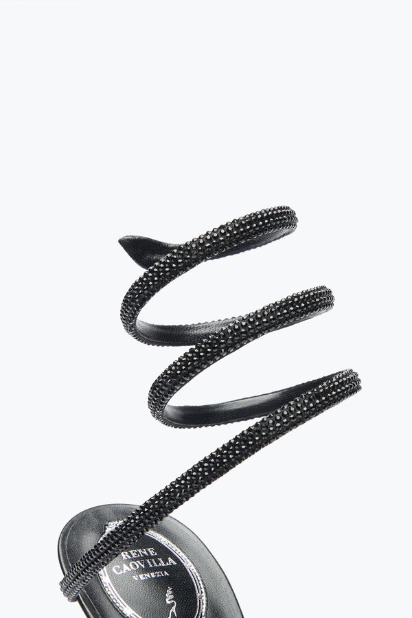 jeweled cleo schwarz sandale 105 rene caovilla