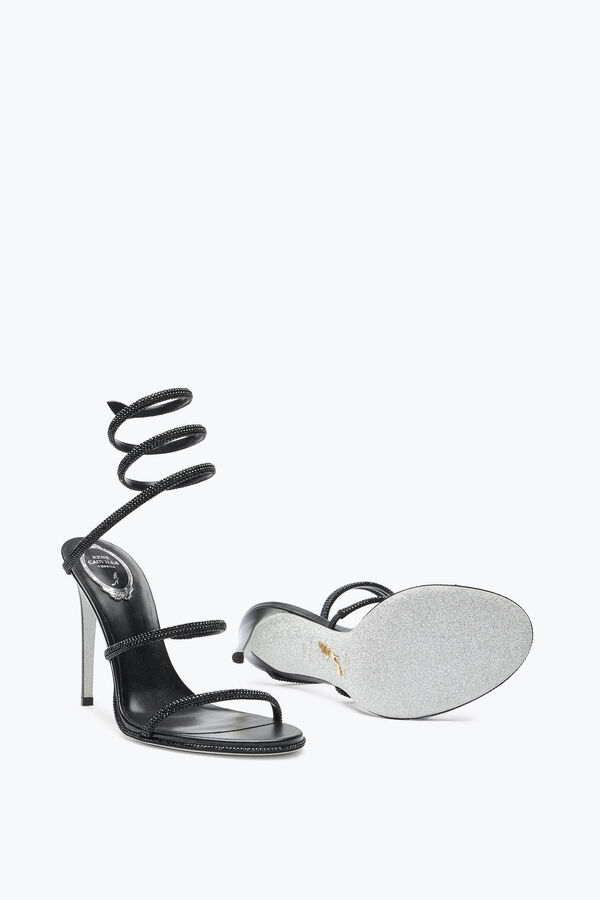 jeweled cleo schwarz sandale 105 rene caovilla