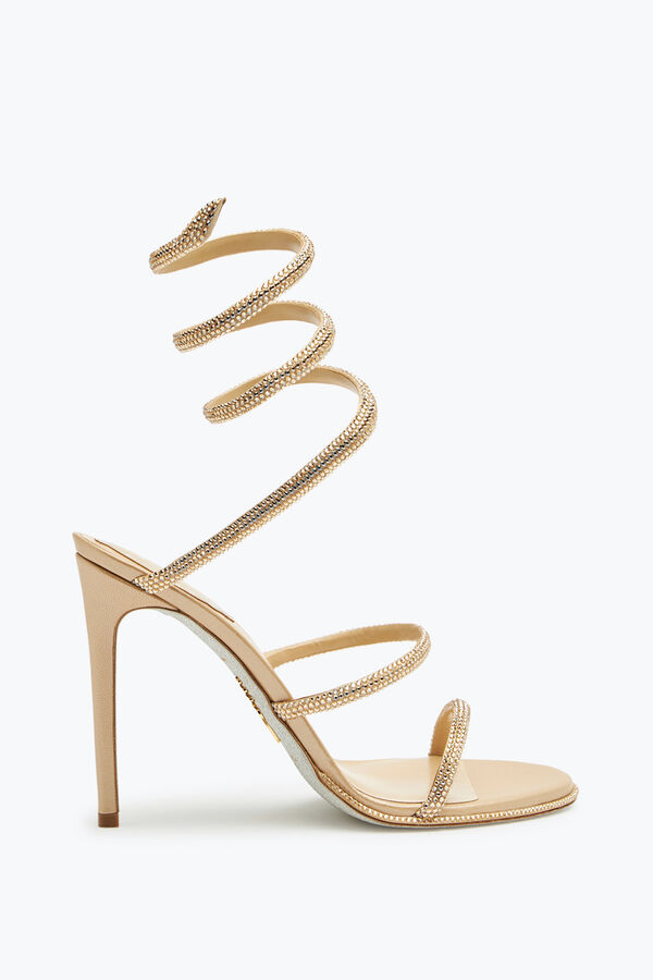 jeweled cleo gold sandal 105 rene caovilla