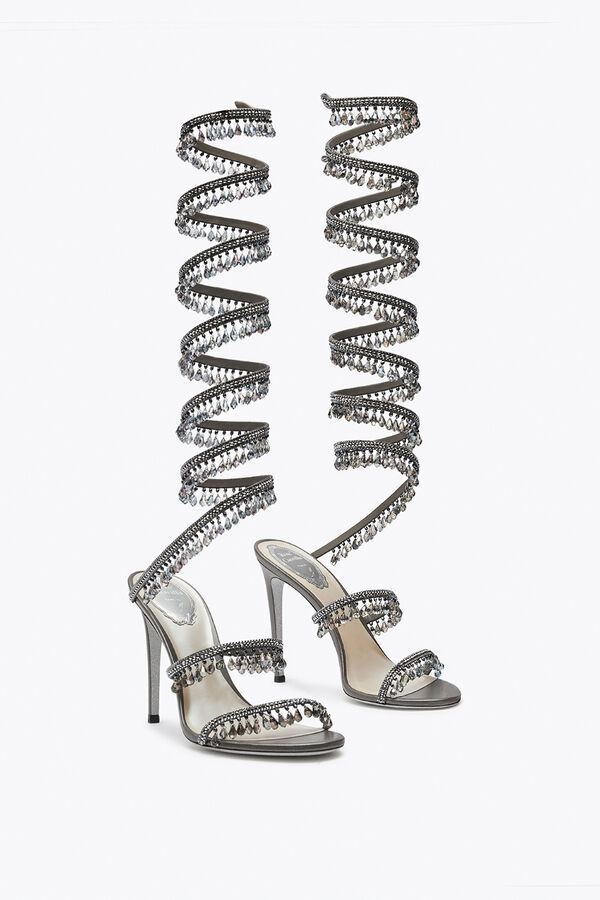jeweled super kronleuchter anthrazit sandal 105 rene caovilla