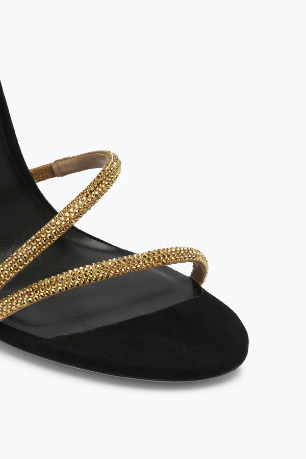 jeweled margot black jewel sandalen schlange rene caovilla
