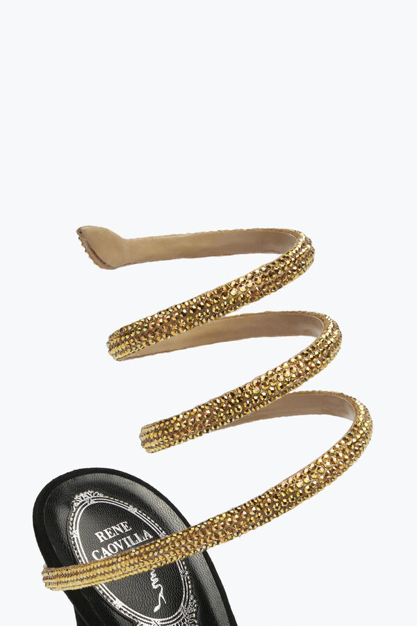 jeweled margot black jewel sandalen schlange rene caovilla