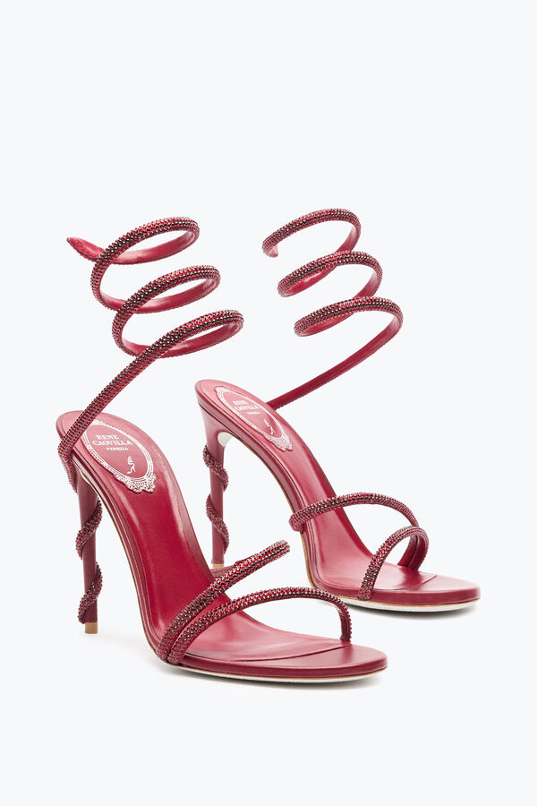 jeweled margot burgund sandal 105 rene caovilla